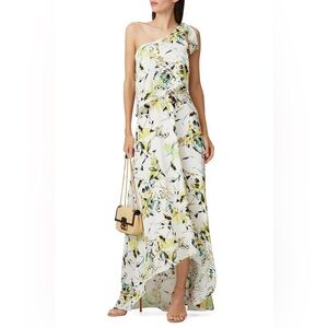 Amanda Uprichard One-Shoulder Dress - White and Yellow Floral